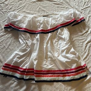 - NWT Lane Bryant off shoulder ruffle white top. Size 38/40.